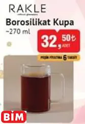 RAKLE BOROSİLİKAT KUPA